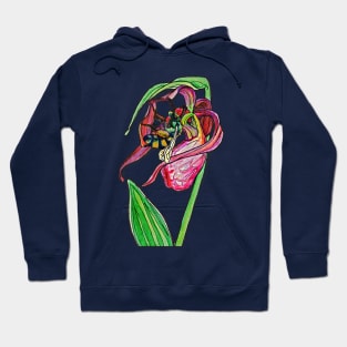 Pink Lady's Slipper Hoodie